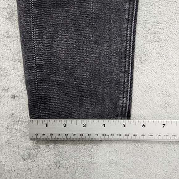 American Eagle Jeans Womens 000 Black High Rise Mom Distressed Tapered Stretch - Picture 13 of 14
